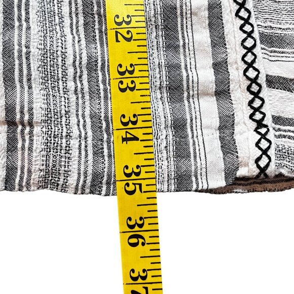 Vince Camuto Black & White Striped Sleeveless Halter Dress M Date Night Boho - Picture 6 of 8